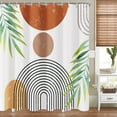 thumbnail image 2 of Boho Shower Curtains for Bathroom Boho Bathroom Decor Mid Century Fabric Bathroom Curtain - 72" x 72" Bohemian Botanical Waterproof Colorful Bath Curtain with 12 Hooks, 2 of 6