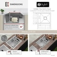 thumbnail image 6 of Stylish 20" Dura-Tek Stainless Steel Dual Mount Concealed Single Bowl Workstation Sink with 4 accs S-520C1, 6 of 11