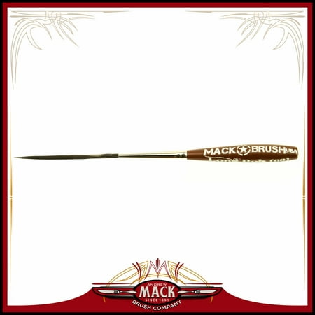 Andrew Mack Size 00 Series Long Bob Pinstriping and Scrolling Brush Black Synthetic & Blue Squirrel Blended 1 3/4