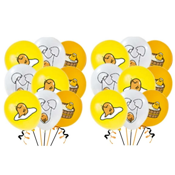 Gudetama Lazy Egg Balloons Party Supplies Birthday Favors Decorations Decor Kit Latex