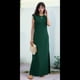 thumbnail image 5 of Vestido Maxi de Verano 2025 para Mujer, Informal, Holgado, con Abertura, Sin Arrugas, , con Cuello Redondo y Bolsillos, Verde Oscuro L, 5 of 9