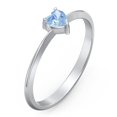thumbnail image 3 of Heart Birthstone Ring - Blue Topaz (December), 3 of 6