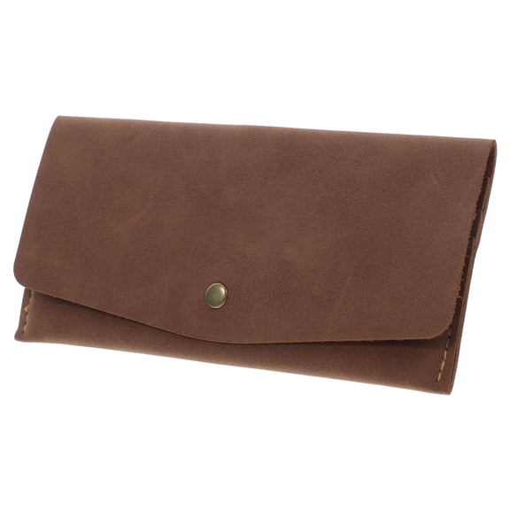 HORIALENCE Cash Envelope Wallet Light Brown 1Pack 7.5X3.7X0.4In
