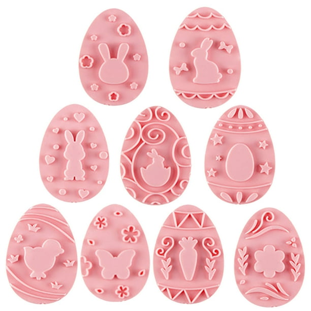 WORGEOUS Molde de galleta 9 piezas Pascua moldes para hornear bricolaje Pascua moldes de galletas Postre moldes para hornear molde de galletas