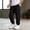 3bl-Black, variant on 5-6T Boys Pants Joggers Boys Cotton Linen Pants Summer Casual Elastic Waist Drawstring Beach Yoga Trousers with Pockets Uniform Pants 5-14Y