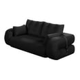 thumbnail image 5 of Human Dog Bed, Lazy Sofa Couch, 78.7" Multi-Functional Foldable Sofa Bed, 3-in-1 Teddy Fabric Foam-Filled Sleeper Sofa Bed for Living Room, Guest Bed, Playroom (Black), 5 of 12