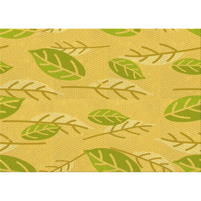 Ahgly Company Indoor Rectangle Patterned Banana Yellow Area Rugs, 7' x 10'