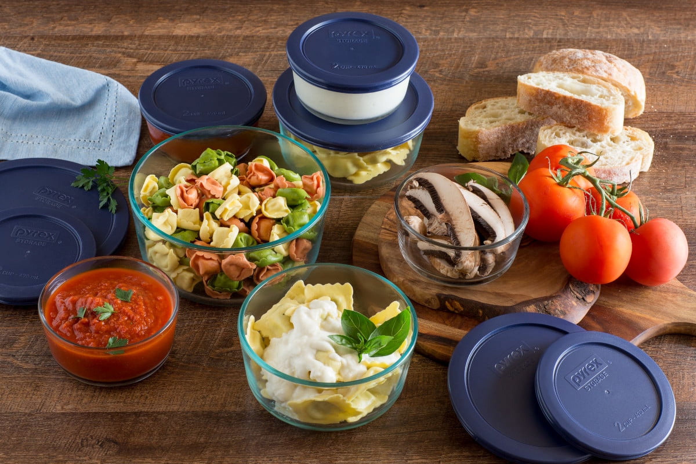 Pyrex Simply Store 14-Piece Glass Food Storage Set with Lids