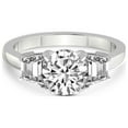thumbnail image 4 of 5 Carat IGI Certified Round Shape Lab Grown Diamond Engagement Ring | 14K White Gold |Dianna Three Stone Side Trapezium Diamond Ring | FG-VS1-VS2 Quality Friendly Diamonds, 4 of 6