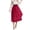 Wine*, variant on RUTAYY Women's Irregular Mesh Half Skirt Solid Color Medium Length High Waisted Slim Fit Classic Trendy Midi Skirt