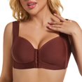 thumbnail image 7 of Comfortable Front Closure Bra for Everyday Wear with Jeans Versatile All Seasons Detailed Size Seamless Shaping Push Up Women Lightly Lined UnderwireBrown85C, 7 of 7