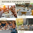 thumbnail image 6 of Hiasan Checkered PVC Tablecloth Rectangle - 100% Waterproof Spillproof Stain Resistant Wipeable Vinyl Table Cloth for Outdoor Picnic Kitchen Dining, 60 x 120 Inch, Grey and White, 6 of 6