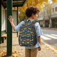 thumbnail image 6 of Monster Cartoon Truck Gray Pattern 17" School Backpacks for Teens,Waterproof Oxford Fabric,S-Shape Padded Straps for School,Travel,Hiking,Camping, 6 of 6