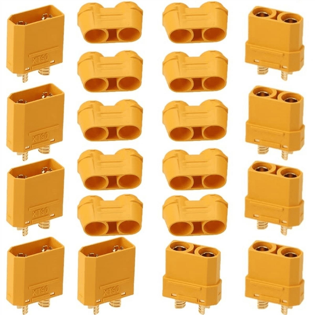 Adaptador XT60 Hembra A XT90 Macho - 2 Piezas, Sin Cables, Para Coches RC, Drones Y Aeromodelismo