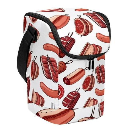 

Anna Cowper Stand-up Picnic Bag for Women/Men Travel Shopper Large Capacity Food Delivery Bag Handbag Insulation Bag Meat Sausages