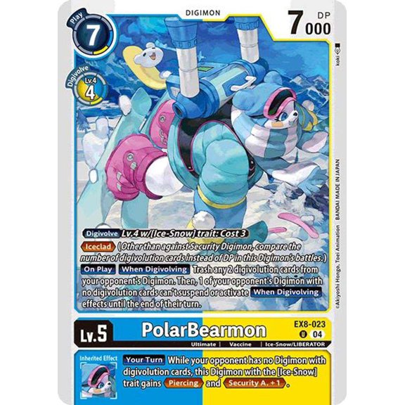 Digimon Chain of Liberation Uncommon PolarBearmon EX8-023