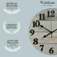 thumbnail image 7 of Waltham Real Wood Wall Clock, 12 inch, Battery Operated, Grey Finish - Made from Real Wood – not Particle Board or MDF- 100% Real Wood!, 7 of 7