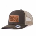 thumbnail image 6 of Vergiac Hunting Season Elk & Gun Leather Patch Mesh Trucker Hat, Men Breathable Adjustable Baseball Cap for Travel Outdoor Daily Outfits, 6 of 6