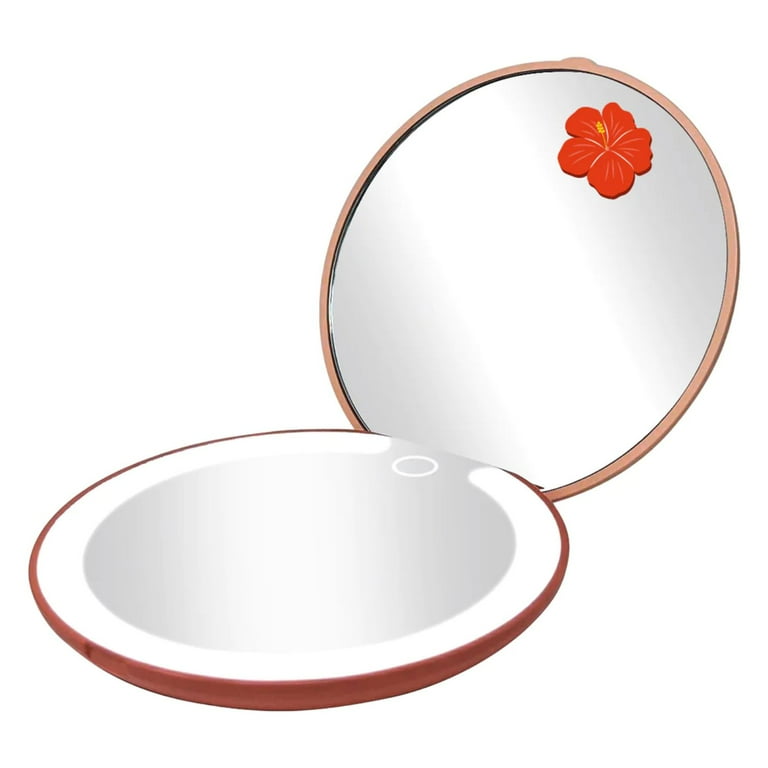 Compact mirror outlet with light