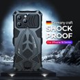 thumbnail image 6 of Dteck with Screen Protector Case for iPhone 16 Pro Max,Military-Grade Protection Metal Frame Bumper Case Full Body Protection Cover for iPhone 16 Pro Max,Black, 6 of 7