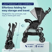 Kolcraft Cloud Sport Lightweight Stroller for Toddlers and Babies, Gray/Black