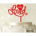 thumbnail image 1 of Loved Wedding Cake Topper Personalized Initial Name Cake Topper Cake Decoration Option Available 6-7 Inches Wide, 1 of 1
