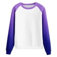 thumbnail image 3 of Vedolay T Shirts Women's 2023 Casual Sweatshirt Crewneck Long Sleeve Solid Color Shirts,Purple M, 3 of 5