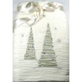 thumbnail image 4 of Deocorative Plush Hand Towel Set Embellished with 2 Christmas Trees Cotton Ivory, 4 of 5