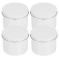 thumbnail image 3 of 4pcs Round Aluminum Refillable Jar Aluminum Tea Container Candle DIY Aluminum Box, 3 of 7