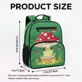 thumbnail image 7 of Jeiento Frog Preschool Backpack for Toddler Boys 3-5, Mushroom 13.5 Inch Kids School Bag, Lightweight Bookbag with 2 Front Zipper Pockets, Green, 7 of 7