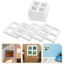 LOLIPPYY 10pcs Wooden Miniature Window Frames Realistic Craft For Dollhouse Furniture