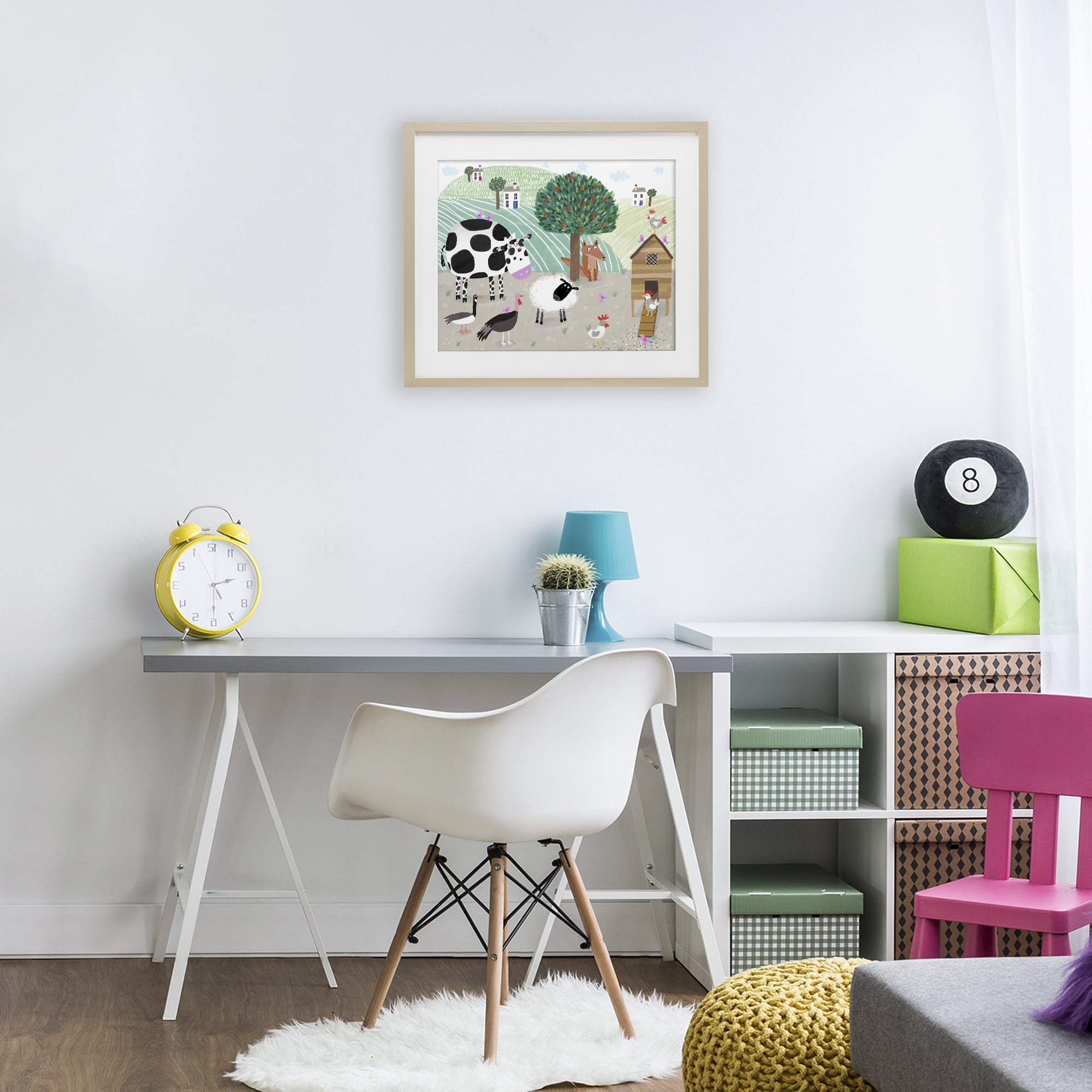 Stupell Industries Down At The Farm Birch Framed Print Under Glass, design by Carla Daly