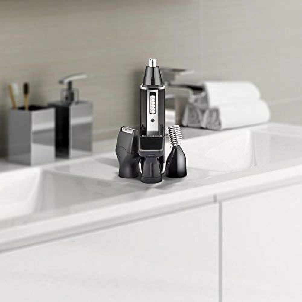 4 in 1 Nose Hair Trimmer, Rechargeable Nose Hair Ear Beard Eyebrow Trimmer Waterproof for Men and Women