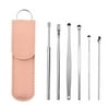 MIARHB Innovative Earwax Cleaner Tool Set Spiral Design Stainless Steel Earwax Removal Kit Set of 6