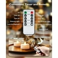thumbnail image 2 of Merrynights Remote Candles, 12PCS Flameless Tea Lights Candles Battery Operated with Timer, 400+Hours Remote Control LED Tea Lights Votive Candles for Holiday Table Centerpieces Decor, 2 of 7