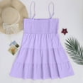 thumbnail image 7 of Sundresses for Women Cute Spaghetti Strap Smocked Tiered Mini Dress Casual Summer Boho Flowy Swing Beach Sun Dresses, 7 of 7