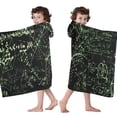 thumbnail image 4 of Math Equations Glowing Green Pattern Hooded Bath Towel，60"x35" for Ages 3 To 12 Kids, Quick Dry Lightweight Soft Microfiber Hood Beach Towel Cover Up for Kids, 4 of 7