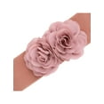 thumbnail image 2 of Cinturón Elástico Ancho de Doble Flor Grande INSPIRE CHIC para Mujeres, Cinturones de Cintura Chunky para Vestido Hasta 70cm/27.55" Púrpura Polvoriento, 2 of 6