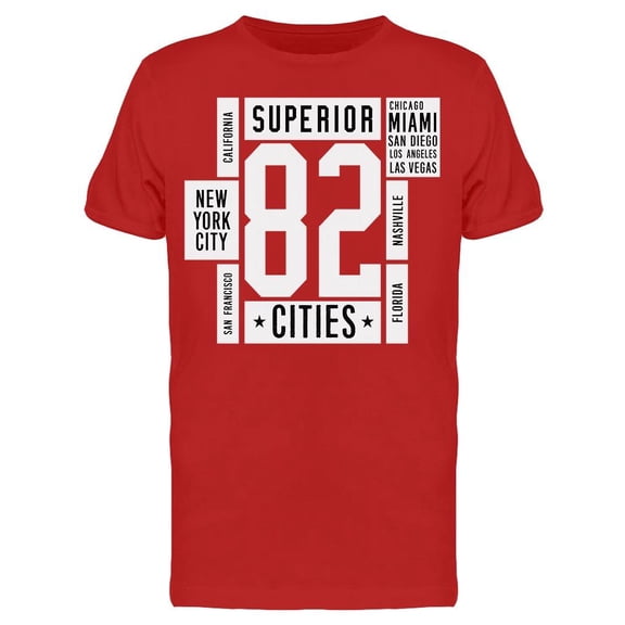 Superior 82 Cities T-Shirt Men -Image by Shutterstock, Male 3X-Large