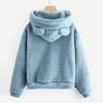 thumbnail image 3 of Cute Teddy Bear Ears Hoodies for Women 2025 Long Sleeve Soft Warm Hoodie Hooded Sweatshirt Women Pullover, 3 of 6
