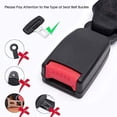 thumbnail image 5 of 4 Pack 9-inch Polyester Seat Belt Extender for Cars Universal Seat Belt Car Buckle Extension Buckle Up (7/8" Tongue Width), 5 of 7