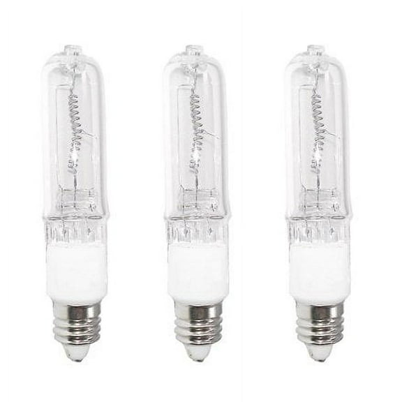 3-Bulbs Anyray A1808Y JD 250 Watt E11 250W Mini-Candelabra T4 Halogen Light Bulb, CLEAR 250Watts, Dimmable Bulbs