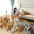 thumbnail image 2 of 30-90CM Simulation Tiger Plush Doll Real Life White Tiger Stuffed Animals Toys Soft Pillow For Kids Birthday Xmas GiftsYellow75cm Deng Xun unisex, 2 of 2