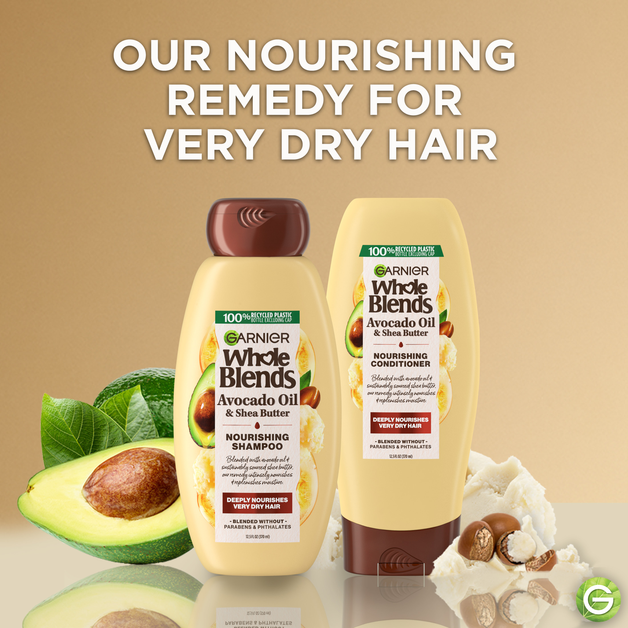 Garnier Whole Blends Nourishing Shampoo with Avocado Oil and Shea Butter, 12.5 fl oz - image 4 of 8