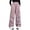 A84 Pink, variant on Glisme Little Girls Cargo Pants Fleece Lined Wide Leg With Pockets Autumn Casual Girls Baggy Trousers