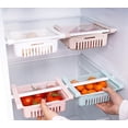 thumbnail image 5 of Cajones para refrigerador, estante de almacenamiento ajustable, organizador de capas divisorias para refrigerador, organizador de cajones extensible para refrigerador, caja de, 5 of 5