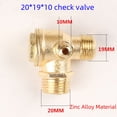 thumbnail image 2 of New Model Compact Oil-Free Piston Air Compressor Accessory - Pure Copper One-Way Check Valve Core with Three-Way Design, 20*20*10mm Female Thread Fitting for Efficient Unidirectional Airflow and, 2 of 5