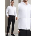 thumbnail image 5 of DARING DIVA Men's Soft Long Sleeve Button Down Business Formal Dress Shirt S White, 5 of 5