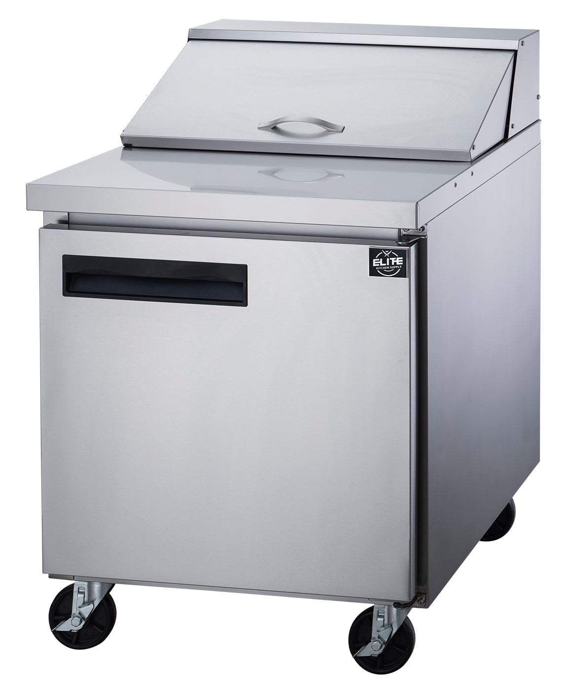 29 in. Single Door Sandwich Prep Table Commercial Stainless Steel Refrigerator 6.56 ft. cu.