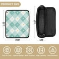 thumbnail image 4 of Hair Tools Travel Bag with Removable Heat Resistant Mat for Straighteners, Curling Iron and Haircare Accessories Teal Argyle Pattern, 4 of 8